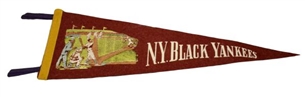 1930s-40s New York Black Yankees Negro League Pennant